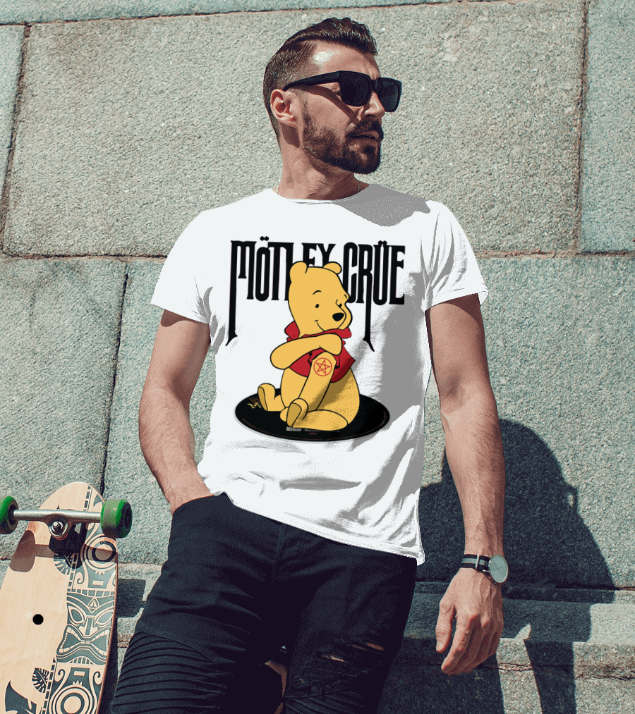 Mötley Crüe Pooh Bear Pentagram Tattoo T-Shirt