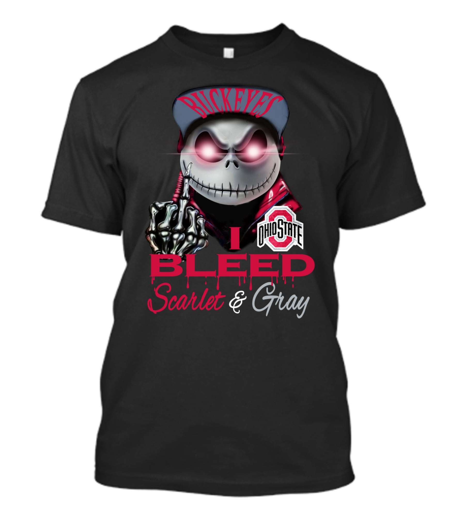 Buckeyes I Bleed Scarlet & Gray Ohio State T-Shirt
