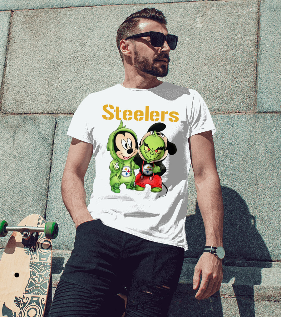 Steelers Mickey And Grinch T-Shirt