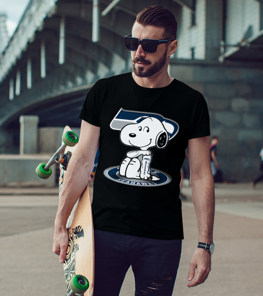 Snoopy Hugging Seattle Seahawks T-Shirt