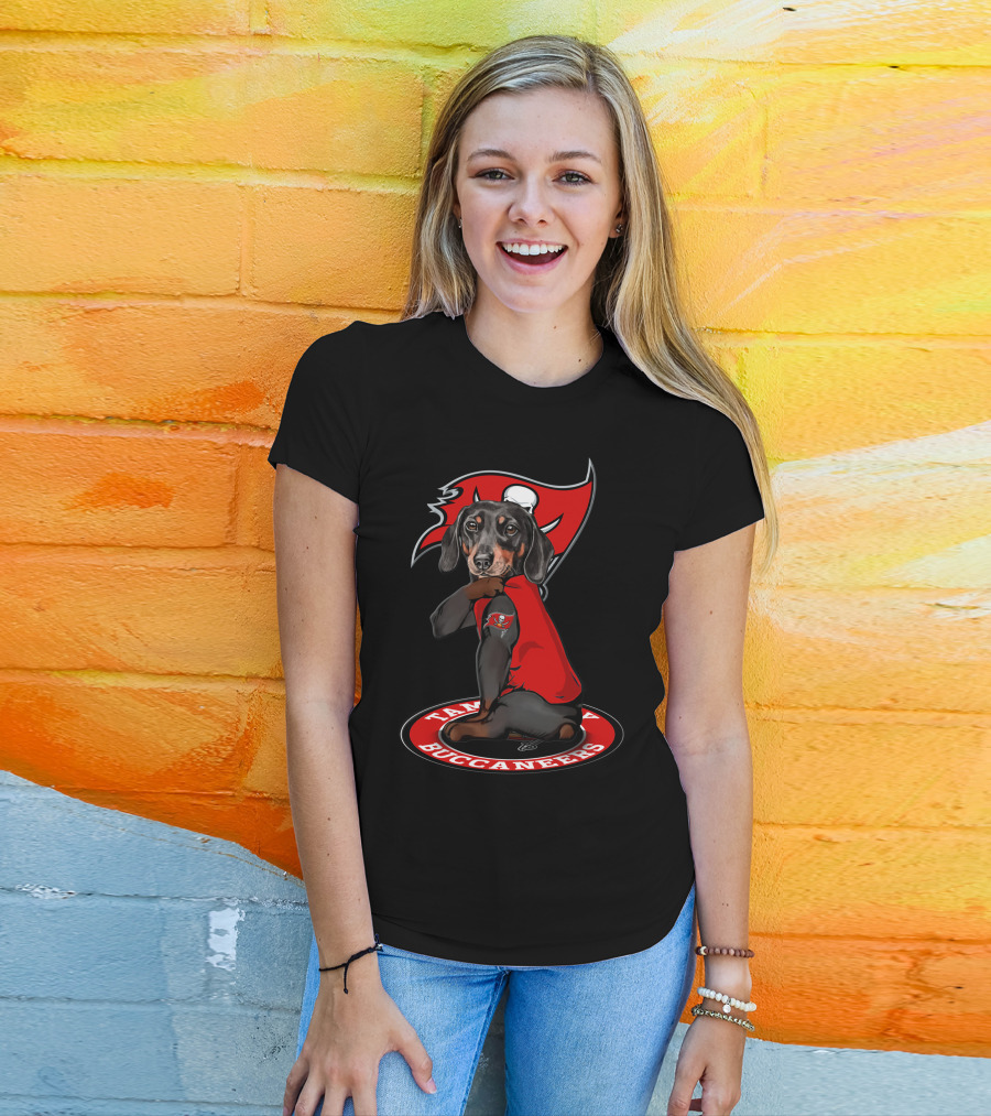 Tampa Bay Buccaneers Dog Wearing Jersey T-Shirt
