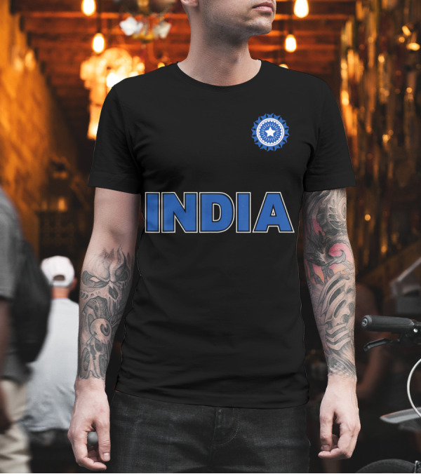INDIA Cricket BCCI Logo Emblem T-Shirt INDIA Cricket BCCI Logo Emblem T-Shirt