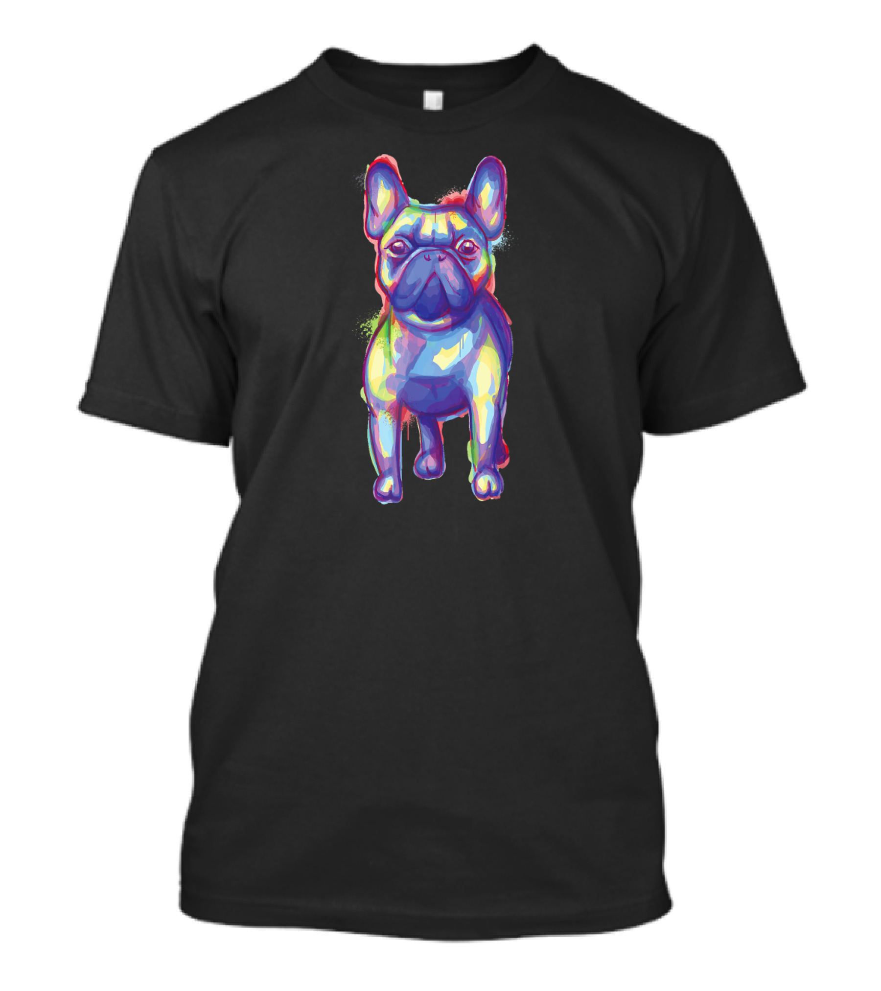 French Bulldog Colorful Art For Dog Lover Owner T-Shirt