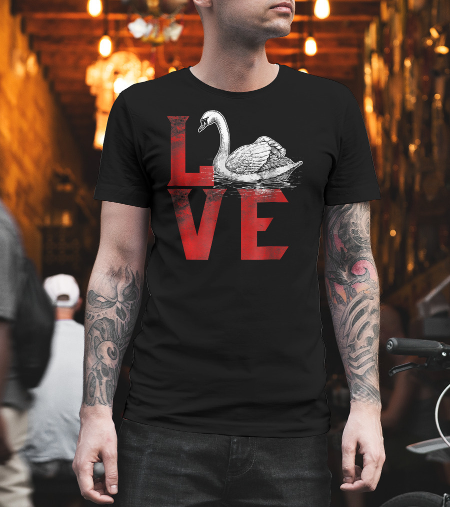 Love Swans Cute Waterbird Wild T-Shirt
