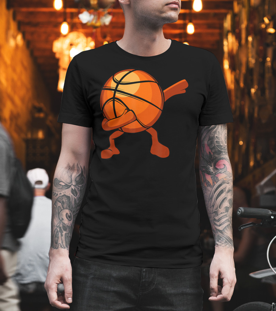 Funny Dabbing Basketball Cartoon Character Player Legend T-Shirt