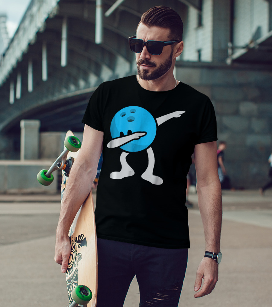 Dabbing Bowling Birthday Party Bowl Ball Dance T-Shirt