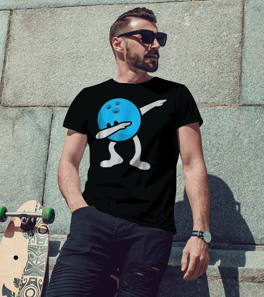 Dabbing Bowling Birthday Party Bowl Ball Dance T-Shirt