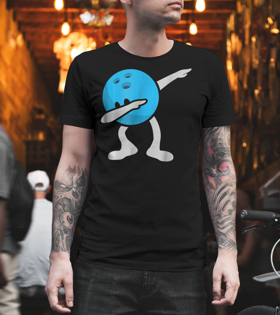 Dabbing Bowling Birthday Party Bowl Ball Dance T-Shirt