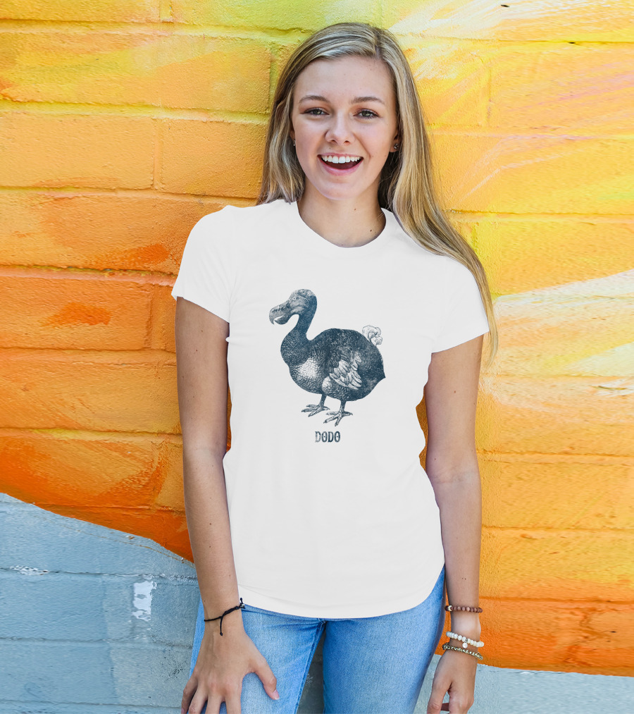 Dodo Bird Classic Illustration With Text T-Shirt