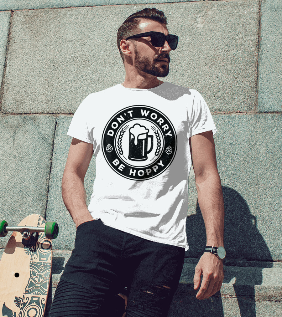 Don't Worry Be Hoppy Beer Mug Craft Beer T-Shirt