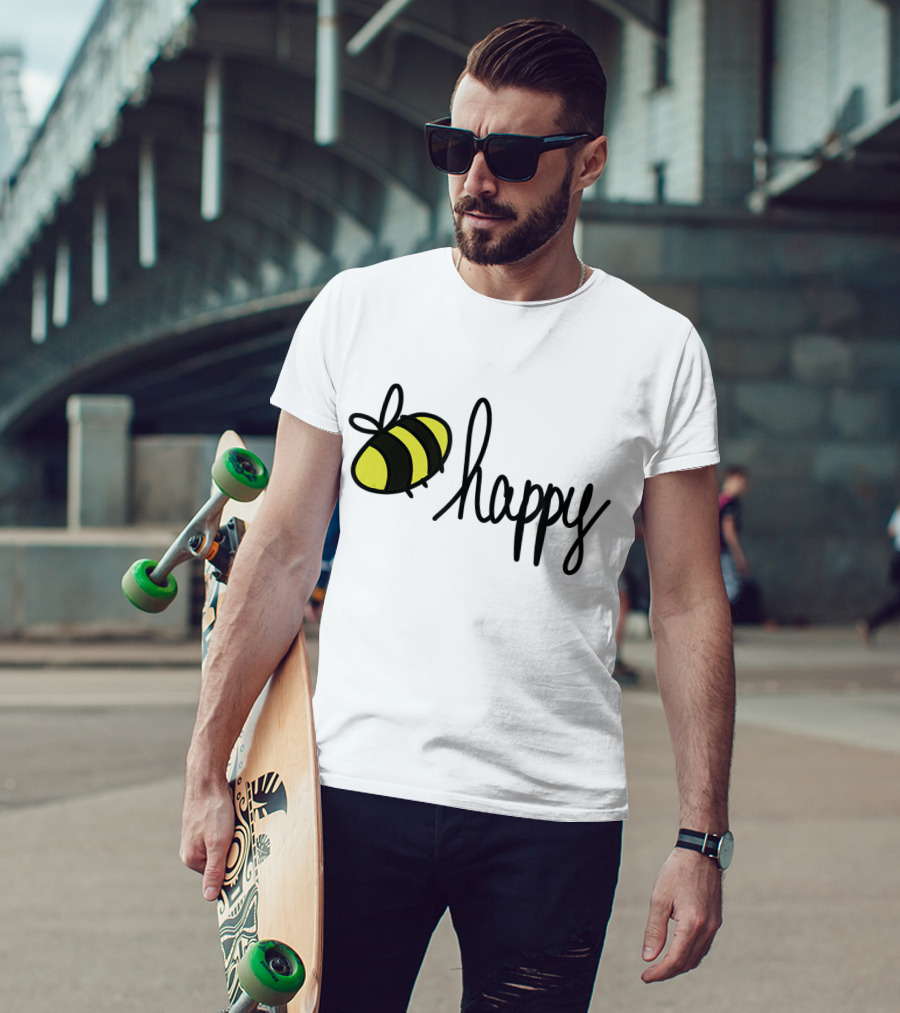 Happy Doodle Bee Handrawn T-Shirt