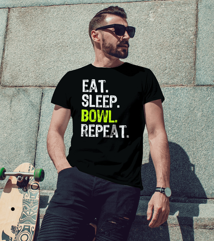 Eat Sleep Bowl Repeat Bowling Bowler Lifestyle T-Shirt