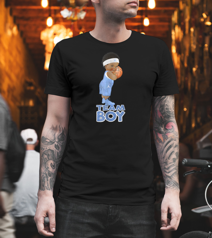 Team Boy Basketball Baby with Afro Hairstyle T-Shirt