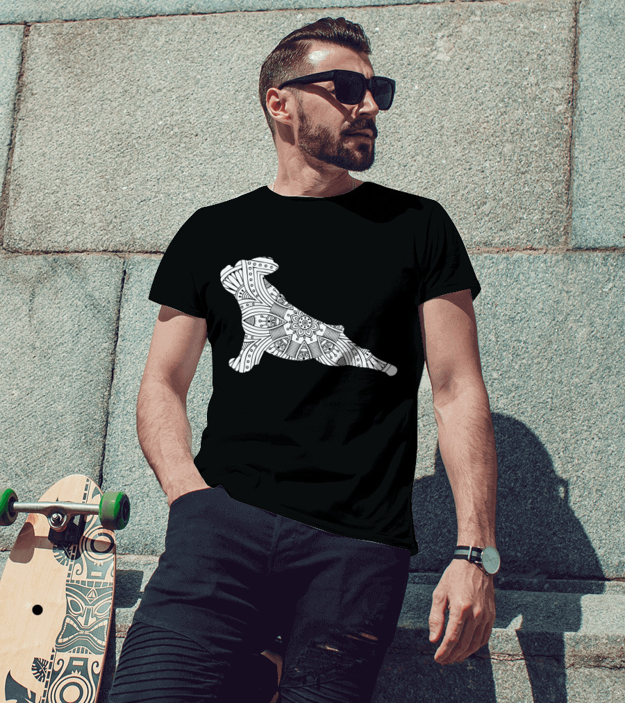 French Bulldog Yoga Mandala T-Shirt