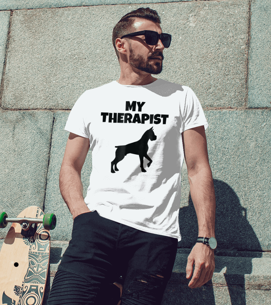 My Therapist Boxer Dog T-Shirt