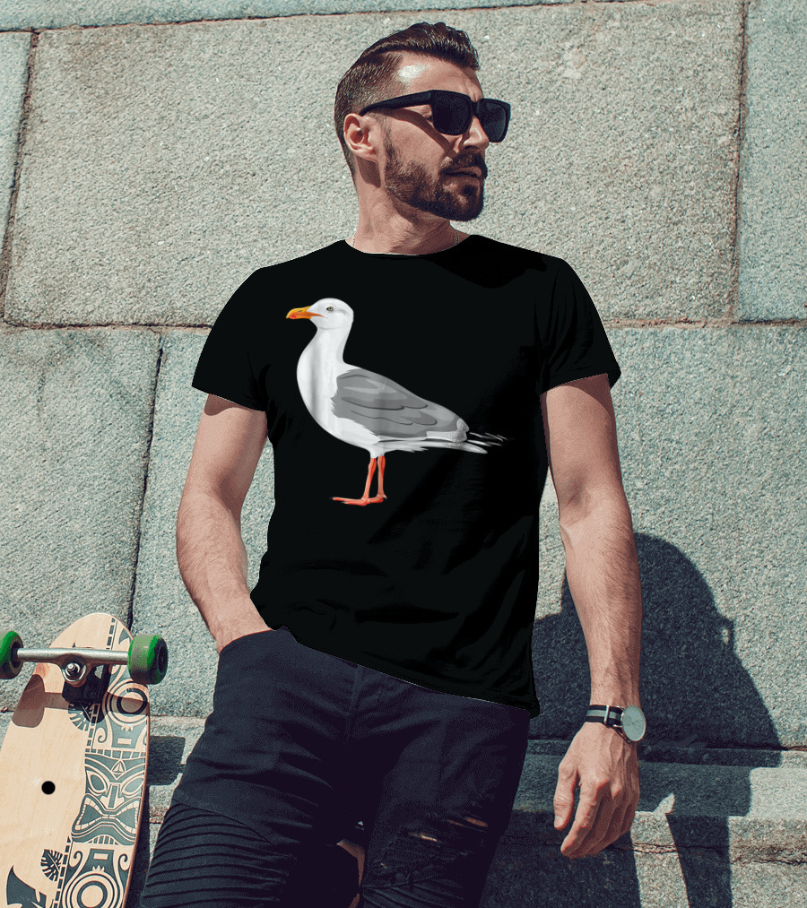 Funny Seagull Ocean Lover Coastal Bird T-Shirt