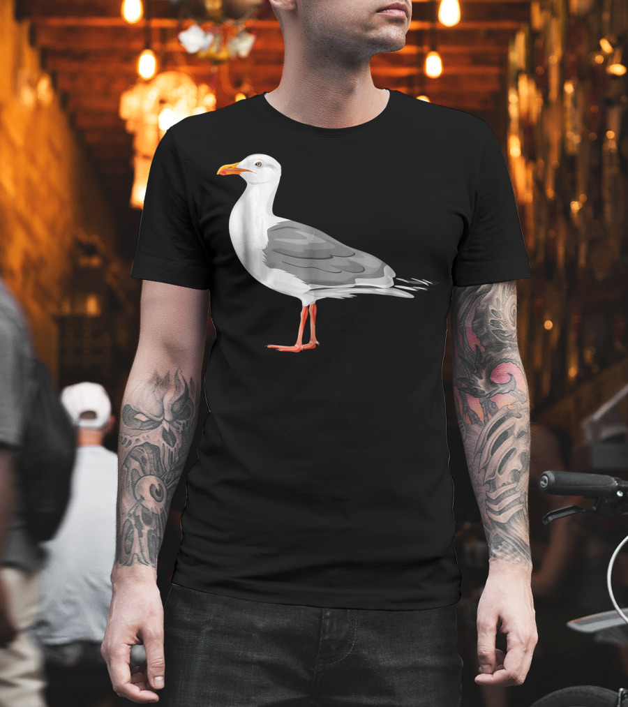 Funny Seagull Ocean Lover Coastal Bird T-Shirt