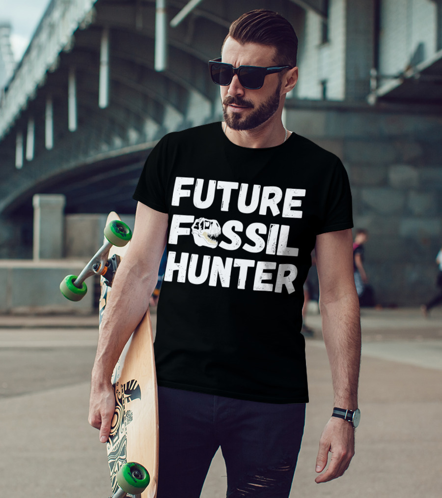 Future Fossil Hunter Dinosaur Archeologist T-Rex Skull T-Shirt