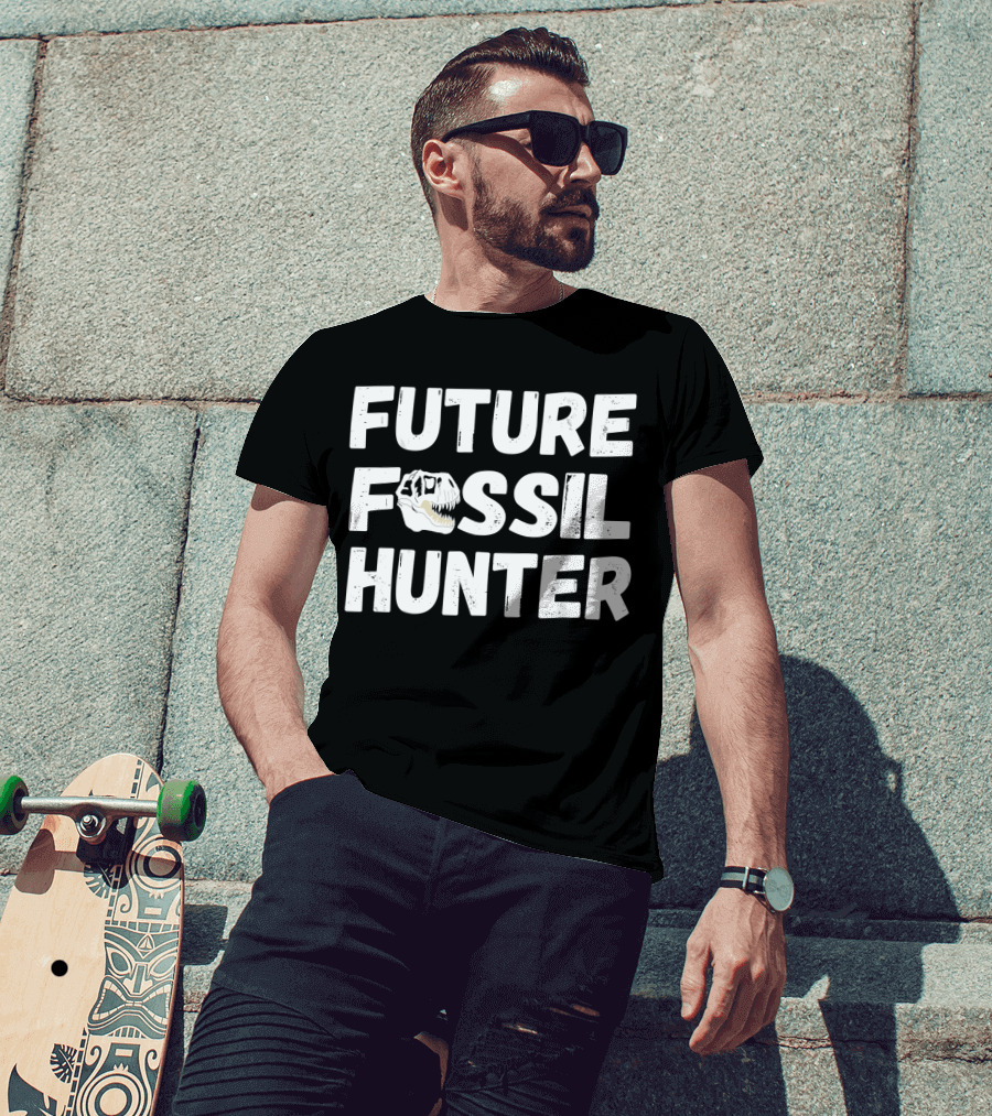 Future Fossil Hunter Dinosaur Archeologist T-Rex Skull T-Shirt