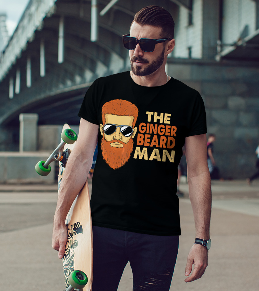 THE GINGER BEARD MAN Dark Red Brown Hair T-Shirt