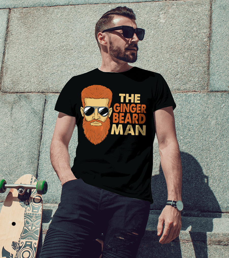 THE GINGER BEARD MAN Dark Red Brown Hair T-Shirt