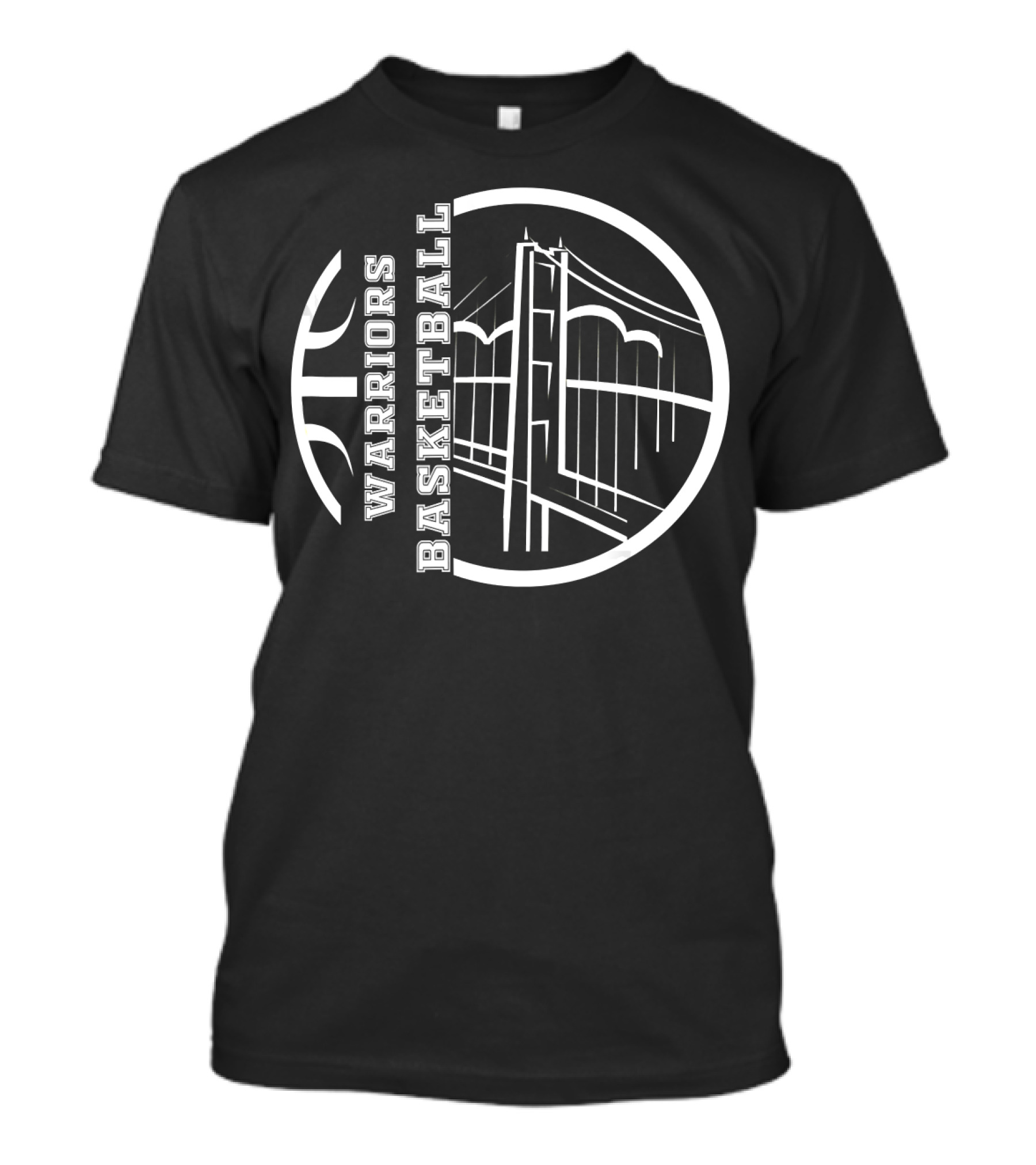 Warriors Basketball Golden State Distressed Team Fan Bridge T-Shirt