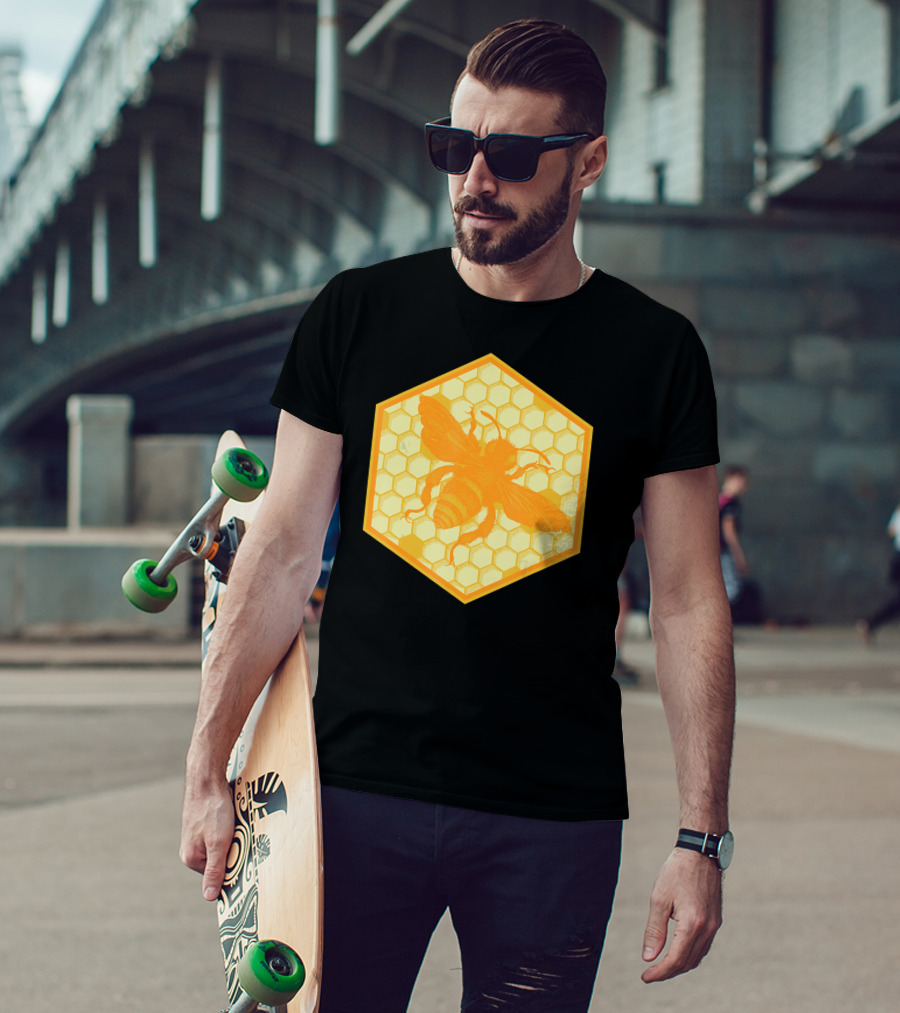 Honey Bees Honey Comb Bee T-Shirt