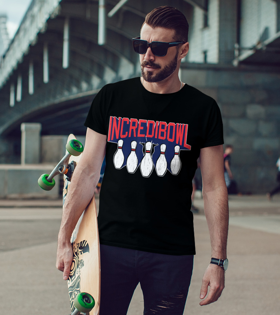 INCRIDIBOWL Expert Bowler Strike Bowling Pins T-Shirt