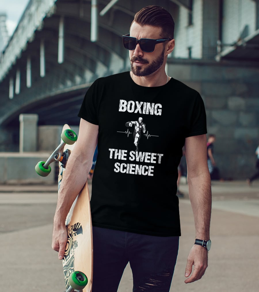 Boxing The Sweet Science Heartbeat Fighter T-Shirt