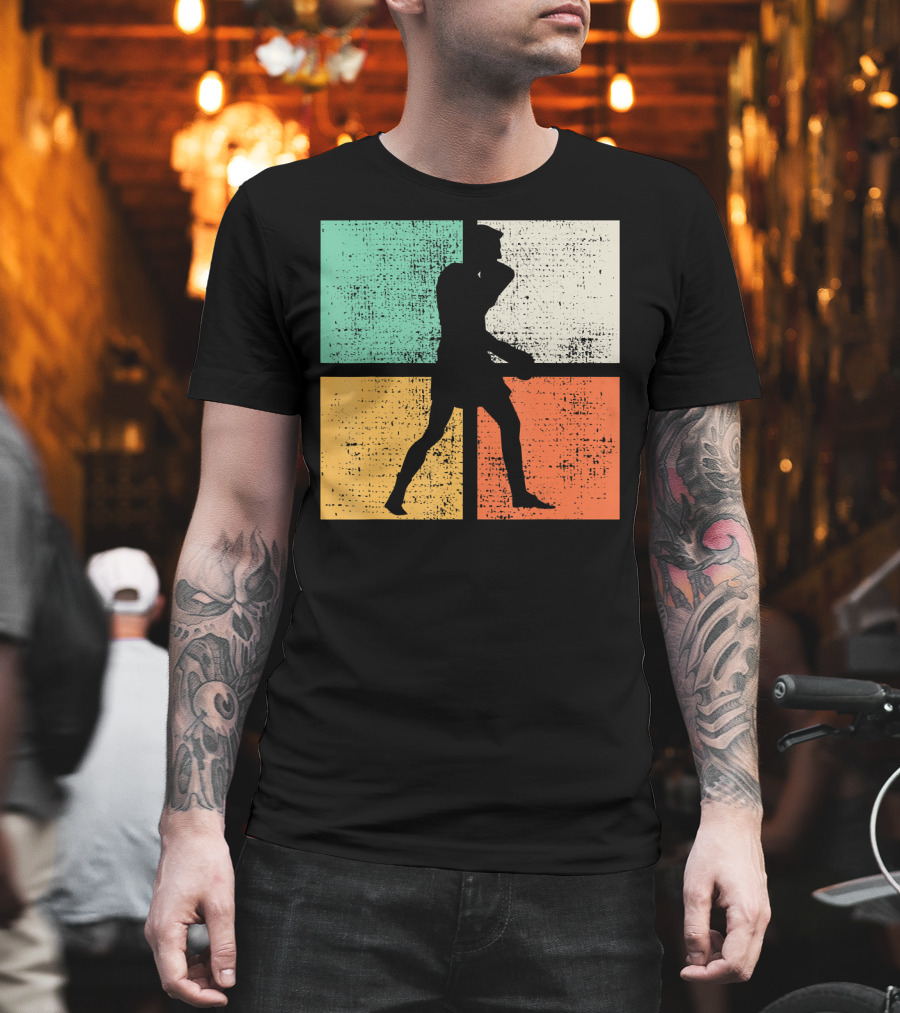 Vintage Boxing Boxer Silhouette Club T-Shirt