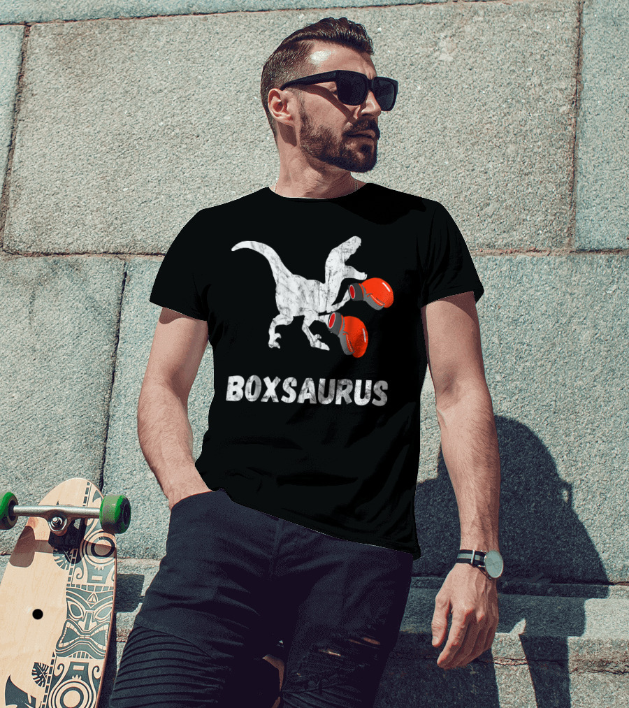 Boxsaurus Dinosaur Boxing Gloves MMA T-Shirt