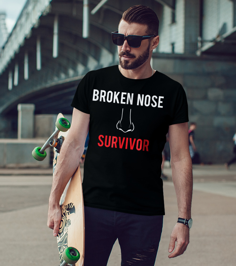 Broken Nose Survivor Broken Nose Boxer Resilience T-Shirt