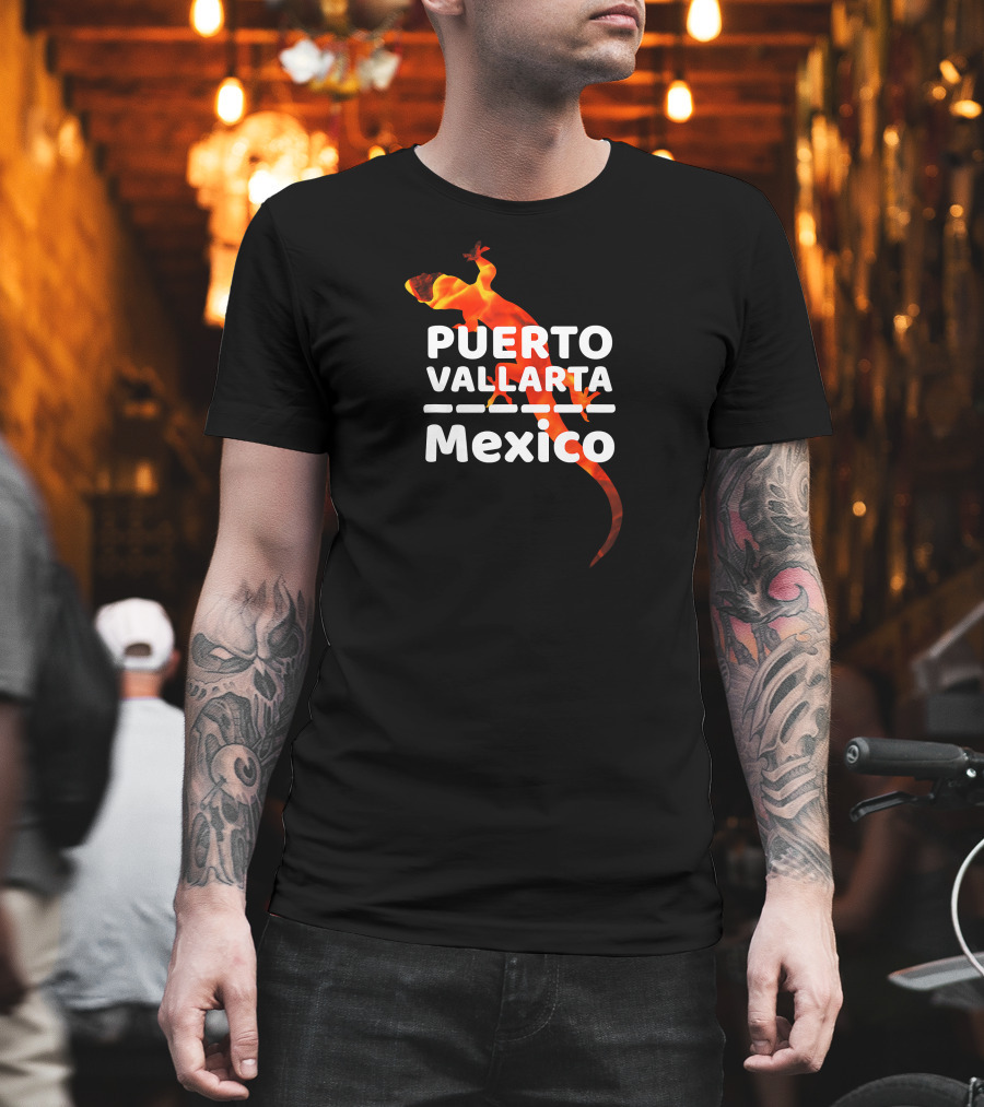 Puerto Vallarta Mexico Sunset Lizard Iguana T-Shirt