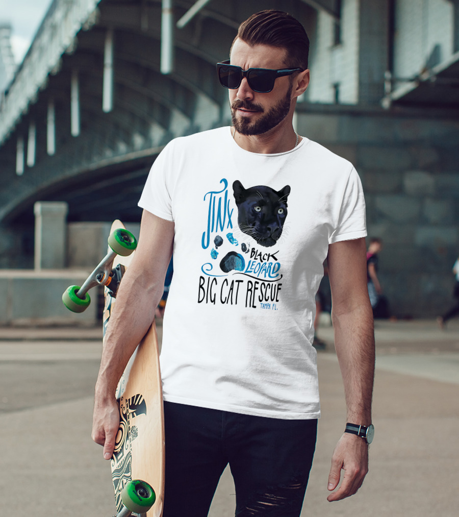 Jinx Black Leopard Big Cat Rescue Tampa FL T-Shirt