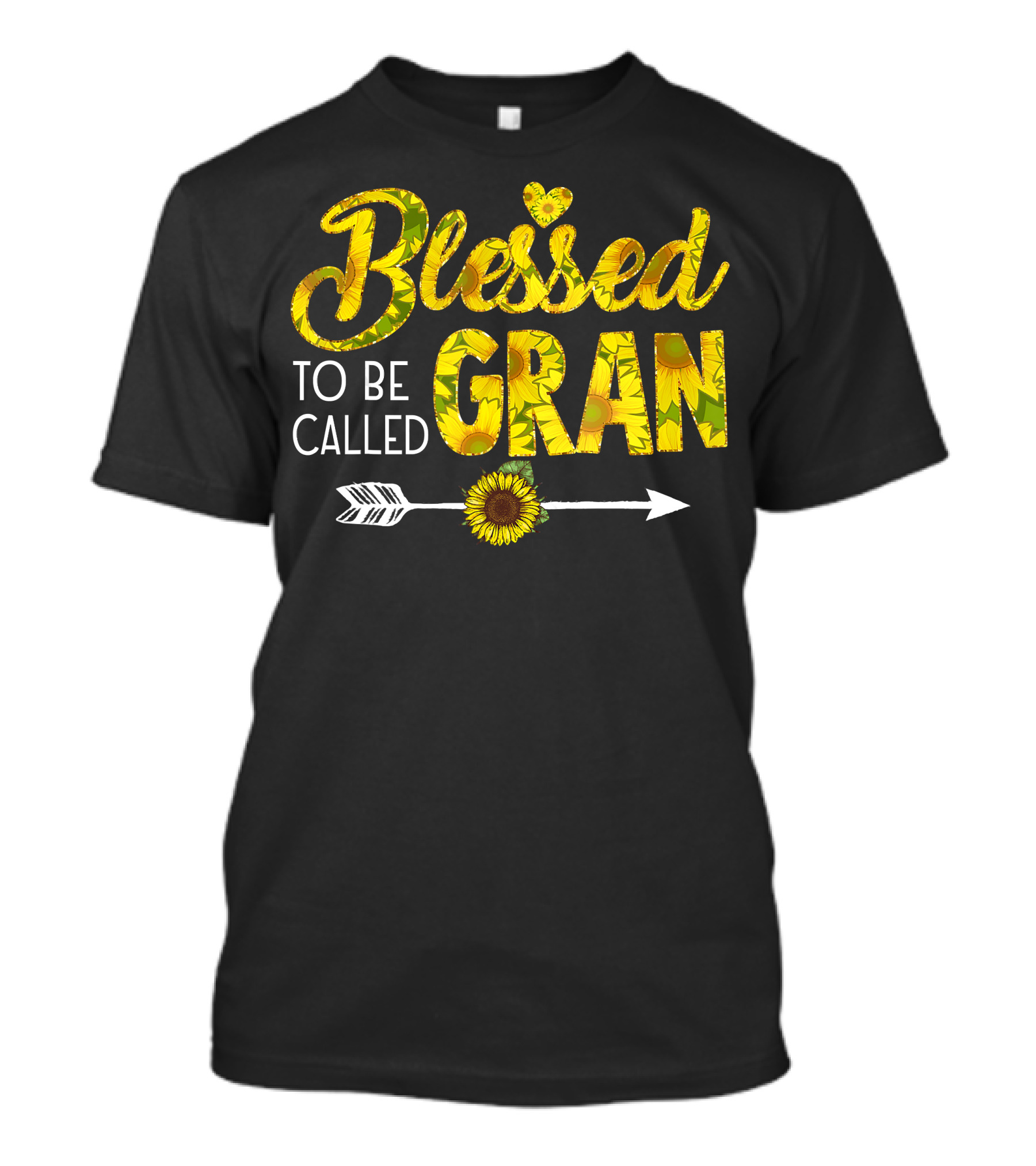 Blessed To Be Called Gran Sunflower Arrow Heart T-Shirt