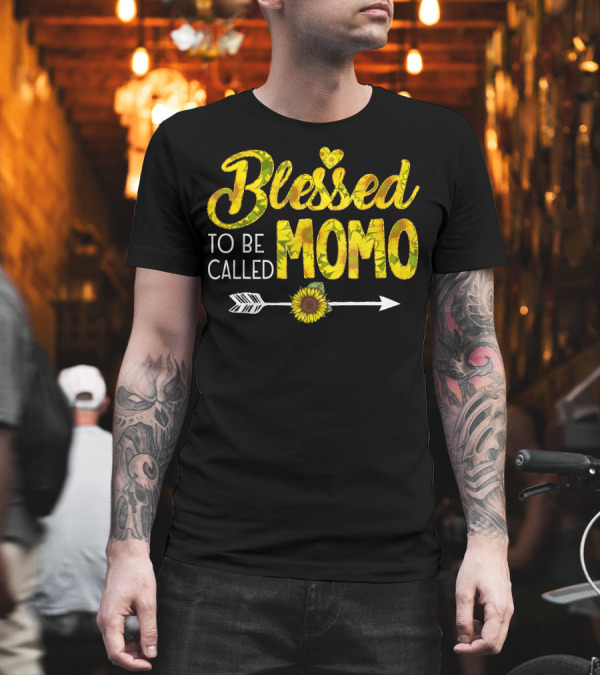 Blessed To Be Called Momo Sunflower Arrow T-Shirt Blessed To Be Called Momo Sunflower Arrow T-Shirt