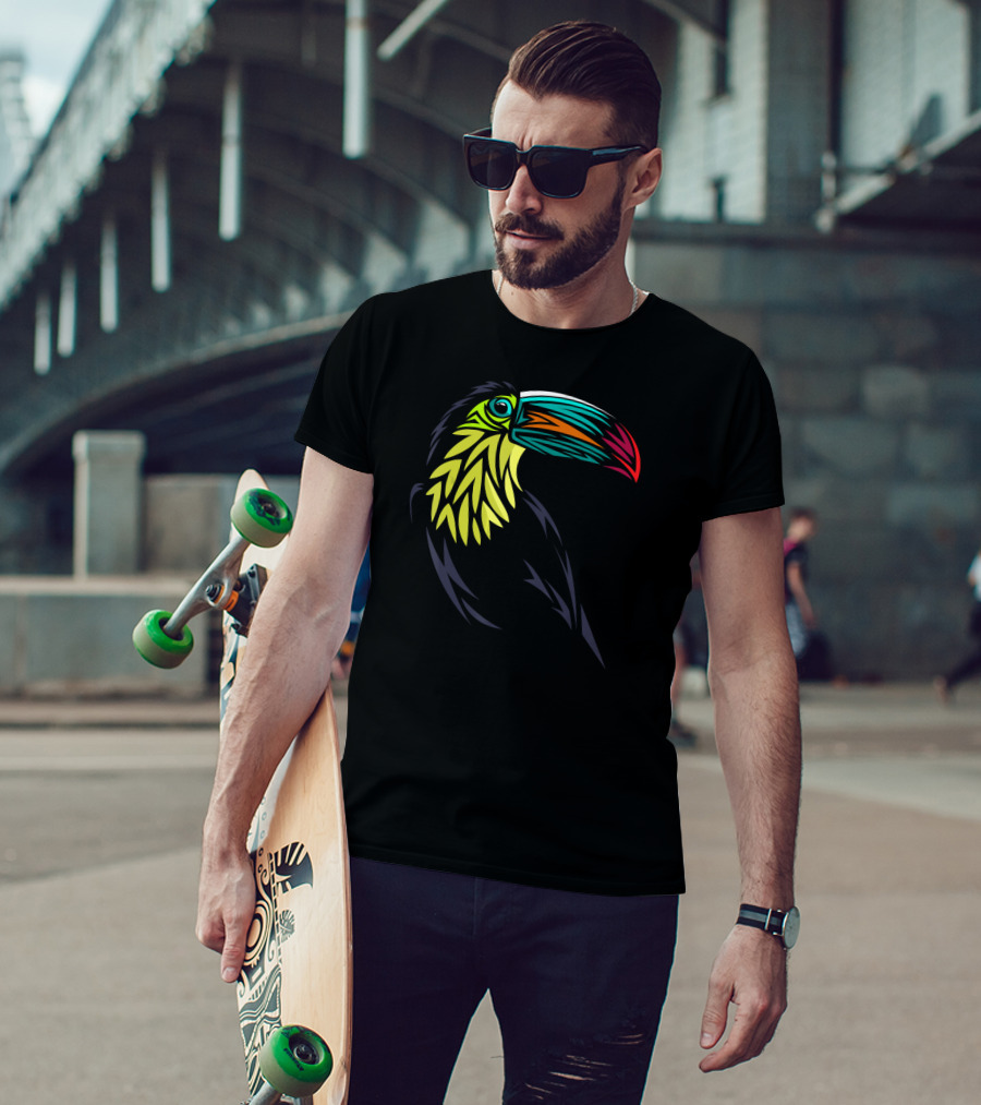 Tribal Toucan Colorful Graphic Cute T-Shirt