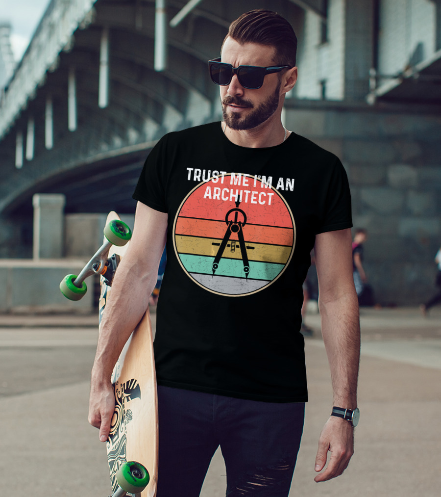 Trust Me I'm An Architect Retro Compass T-Shirt