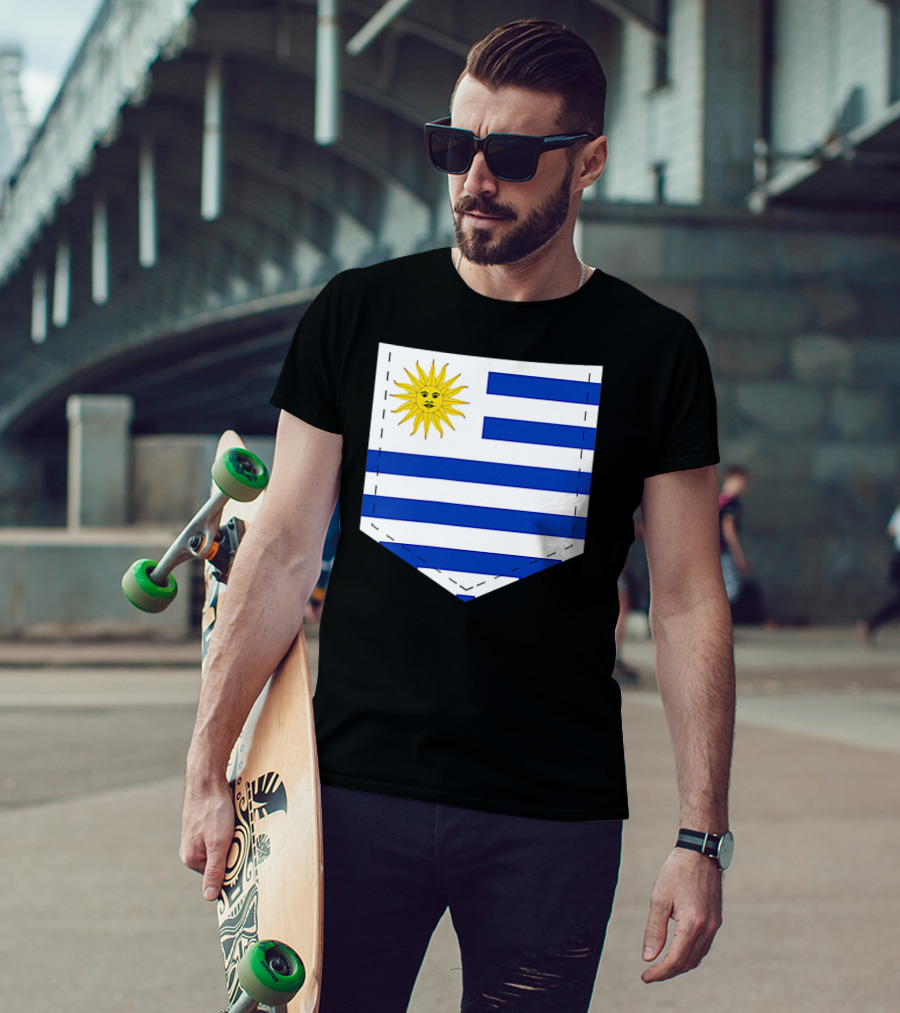 Uruguay Flag Emblem With Iconic Sun T-Shirt
