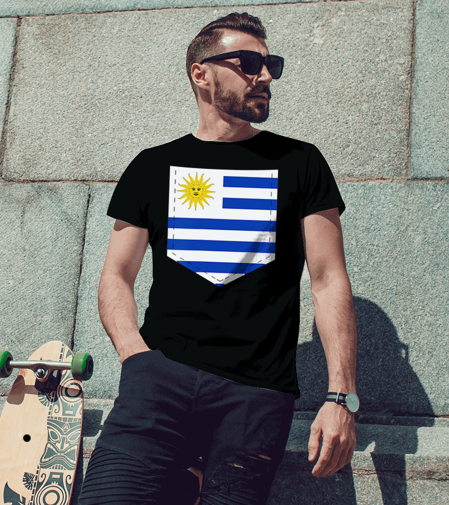 Uruguay Flag Emblem With Iconic Sun T-Shirt