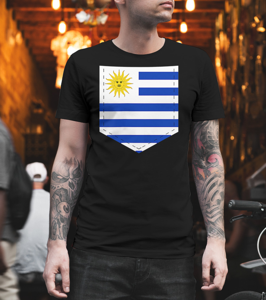 Uruguay Flag Emblem with Iconic Sun T-Shirt