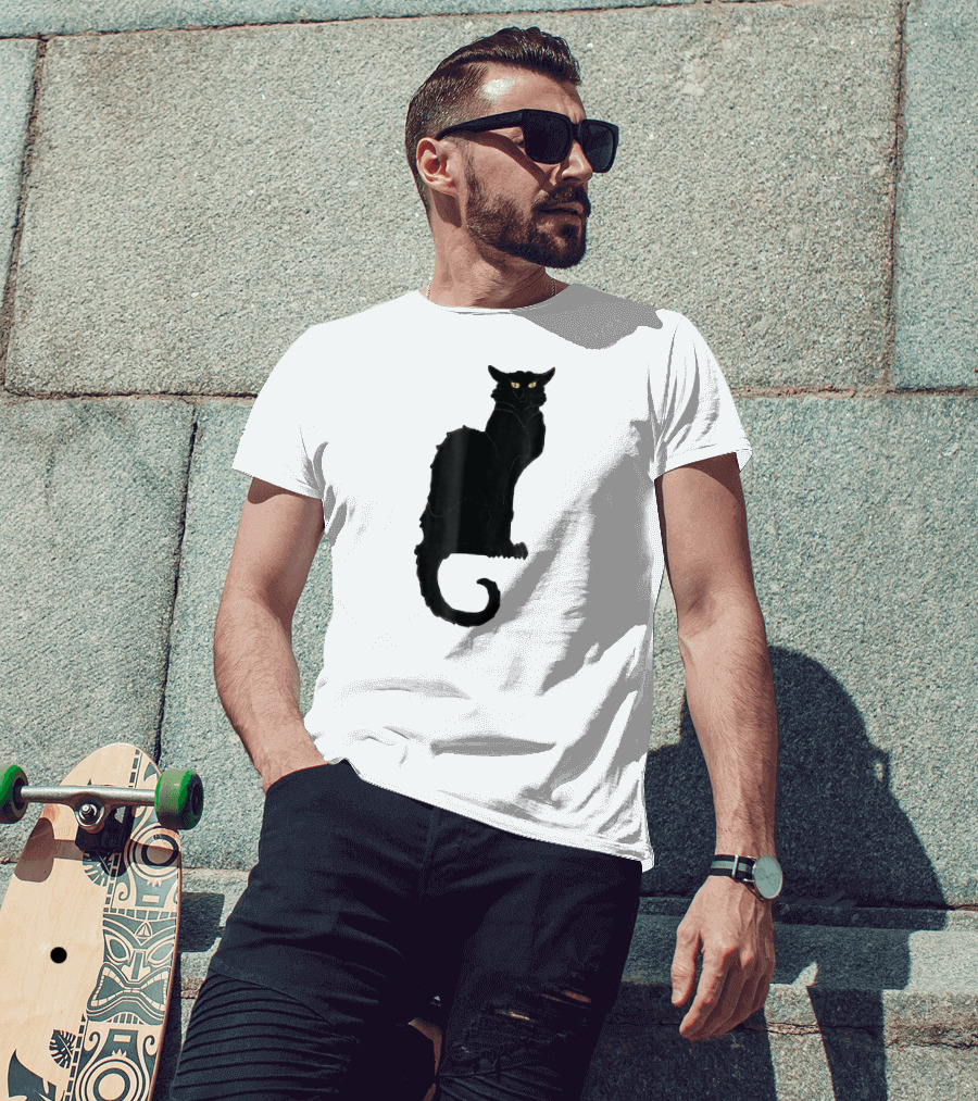 Ce Soir Chat Noir Bla Vintage Art Nouveau T-Shirt