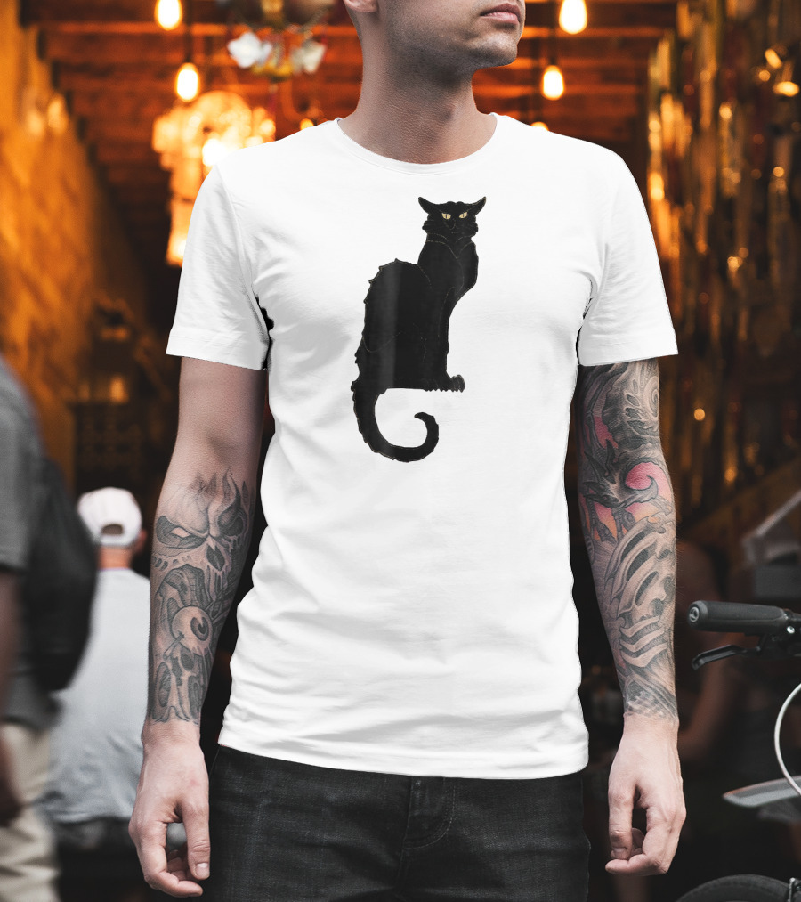 Ce Soir Chat Noir Bla Vintage Art Nouveau T-Shirt
