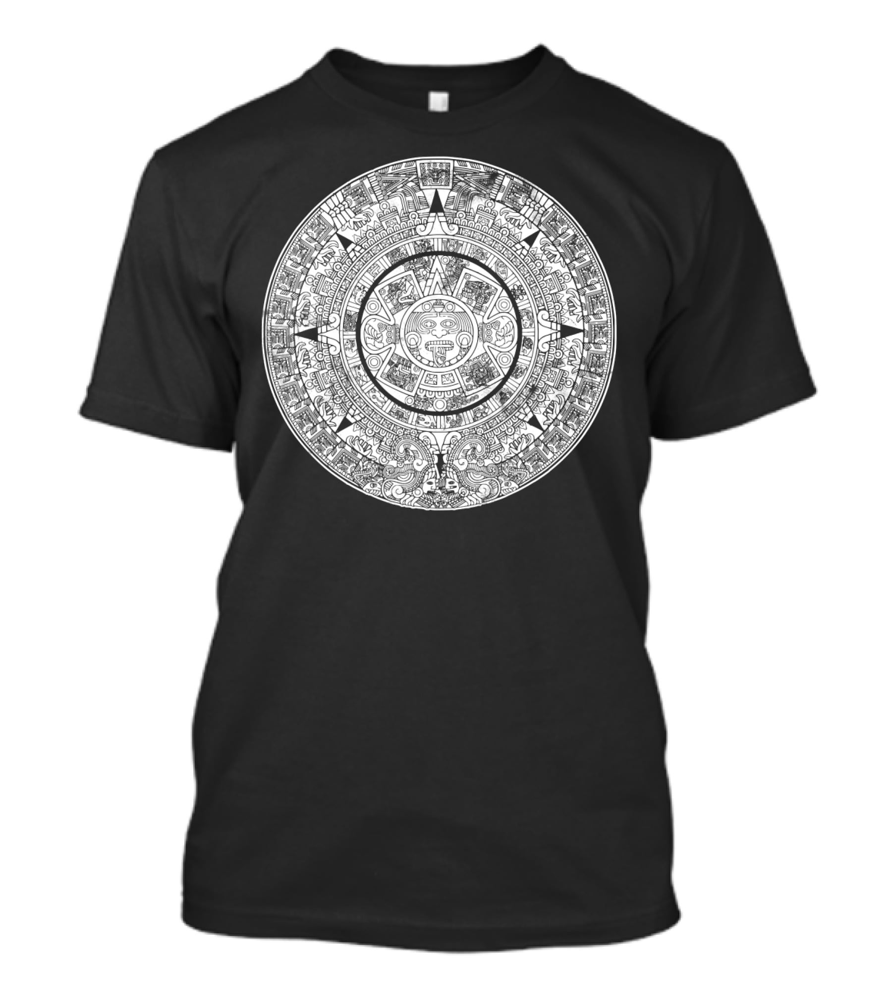 Aztec Calendar Vintage Archeology Stud T-Shirt