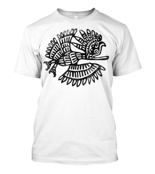 Vintage Aztec Drawing Bird Archeology T-Shirt
