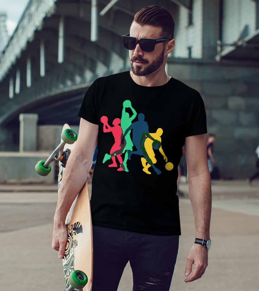 Vintage Colorful Basketball T-Shirt