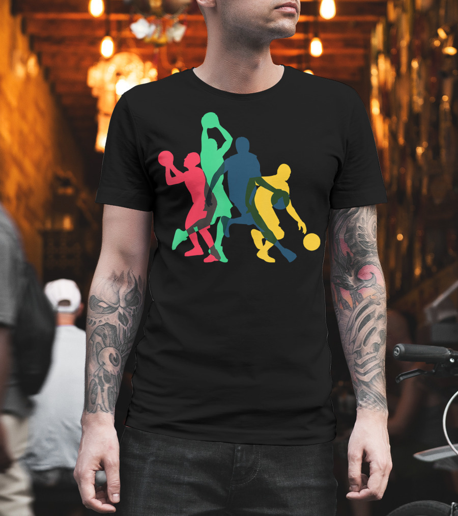 Vintage Colorful Basketball T-Shirt