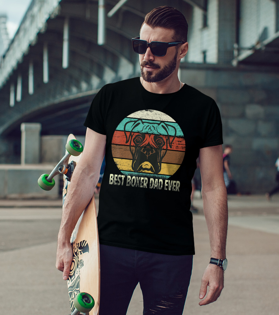 Best Boxer Dad Ever Vintage T-Shirt