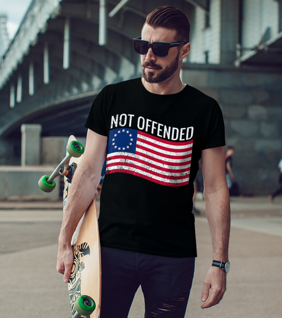 Not Offended Vintage Betsy Ross American Flag T-Shirt