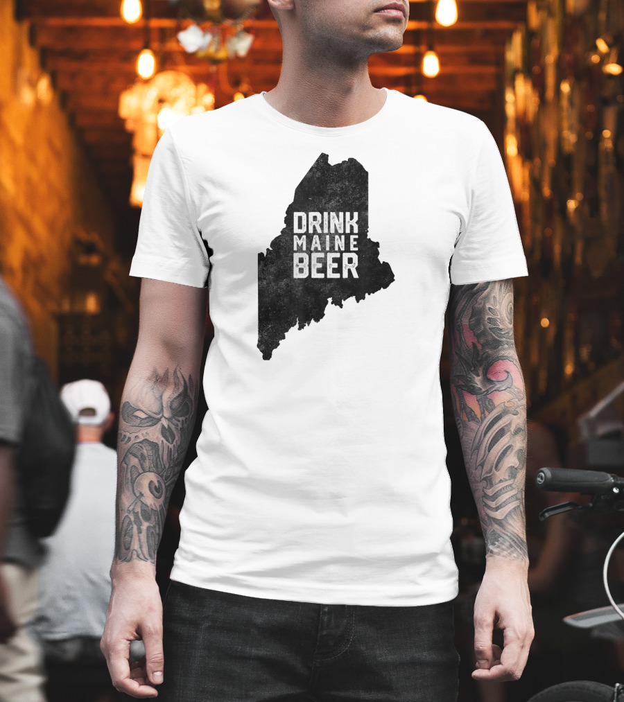 Drink Maine Beer Vintage Local Craft State T-Shirt